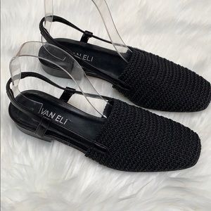 New Vaneli Janet Slingback Crochet Leather Flats